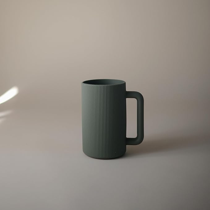 mushie Baby Bath Rinse Cup | 100% Food Grade Silicone | Shampoo & Body Washing Rinser Cup for Kids (Dried Thyme)