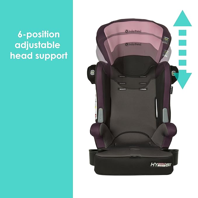 Baby Trend Hybrid SI 3-in-1 Combination Booster Car Seat with Side Impact Protection, Dash Orchid