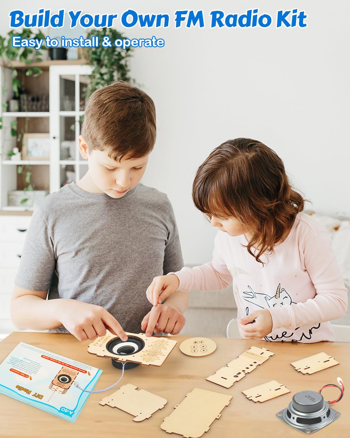 Poraxy Science Kits for Kids Age 8-12 12-14, STEM Toys for 8-13, Build Your Own Bluetooth Speaker & FM Radio, 3D Puzzles DIY Projects, Birthday Gifts for 9,10,11,14 15 16 Year Old Teen Boys Girls