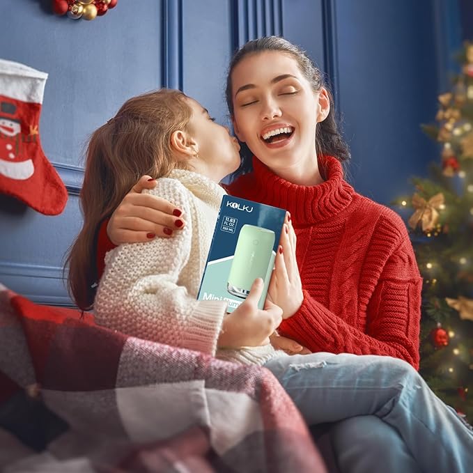 Portable Mini Humidifier, KQLKJ 350ml Small Cool Mist Humidifiers, USB Personal Desktop Humidifier for Bedroom Car Office Travel with Auto Shut-Off & 2 Mist Modes (White)