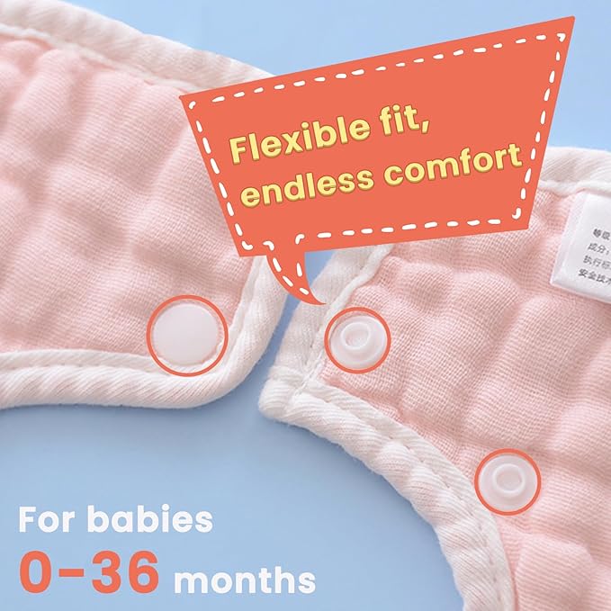 Baby Bibs Muslin Drool Teething Drooling Bibs for Baby Girl Boy Muslin Cotton