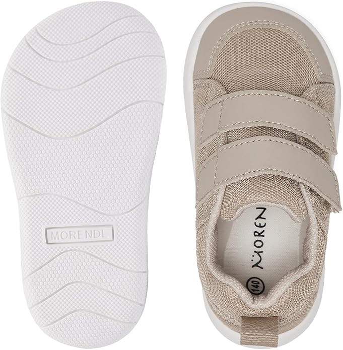 MORENDL Wide Toe Box Shoes Toddler Barefoot Shoes Baby Walking Shoe Boy Girl Non-Slip Zero Drop Minimalist Sneakers Comfort Tennis Outdoor Activities