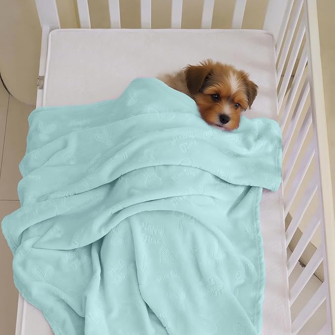 Soft Cozy Fleece Baby Blanket Animal Pattern Soft Cozy Fluffy Plush Receiving Blanket for Newborn Infant Toddler, Warm Crib Stroller Blanket for Boys Girls, 30"x40", Green
