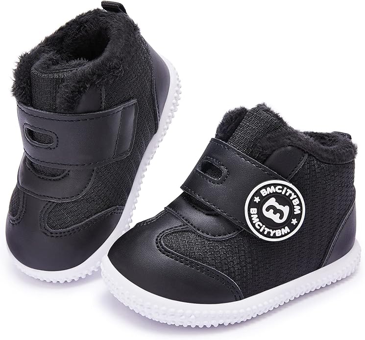 BMCiTYBM Baby Boy Girl Snow Boots Waterproof Winter Warm Booties Nonslip Lightweight Outdoor Shoes for First Walkers 6 9 12 18 24 Months(Infant/Toddler)