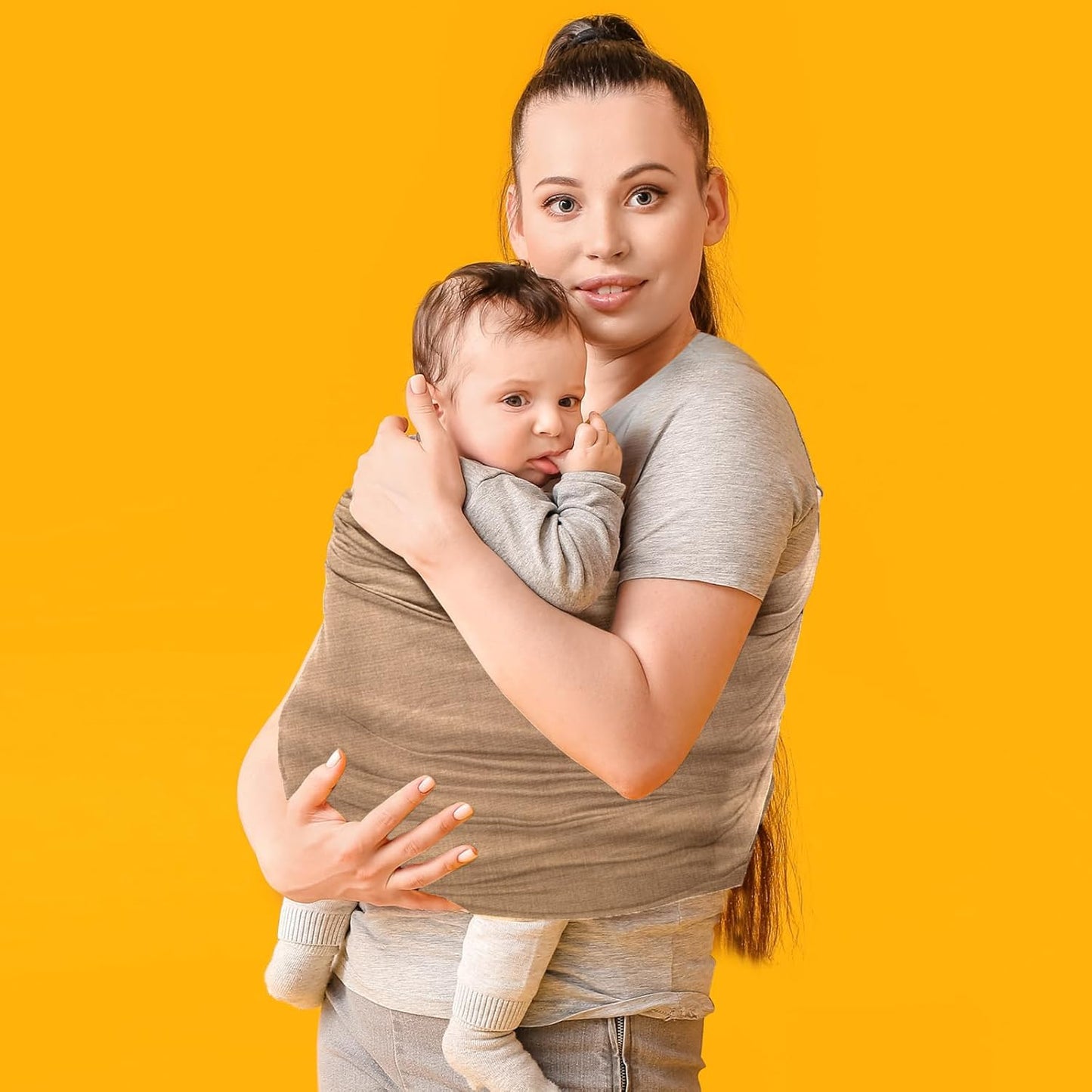 TKKOK Baby Wrap Carrier, Unisex Baby Carrier, Lightweight & Ultra Soft, Easy to Wear Baby Wrap, Perfect for Newborn Toddlers