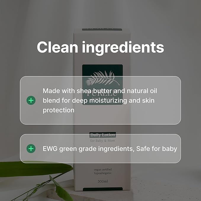 PURELU Baby Lotion For Newborn, Toddler Lotion, Vegan Body Lotion For Sensitive Skin, Baby Skin Care, Hypoallergenic Fragrance Free (10.14 Fl Oz / 300ml)