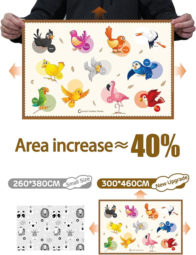 45 Pack Sticky Disposable Placemats for Baby & Toddlers,Cute Color Bird Toddler Placemat 12"x18" Kids Table Mat for Party, Picnic Table, Restaurants Dining Table Travel Essentials for Toddlers