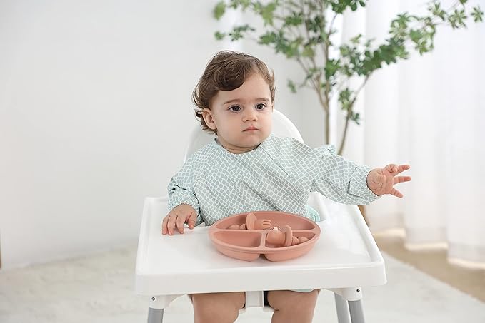 2 Pack Baby Bibs for Boy,Baby Bibs for Eating,Mess Proof Baby Bib,Full Sleeve Bib,Waterproof Bib for Toddlers