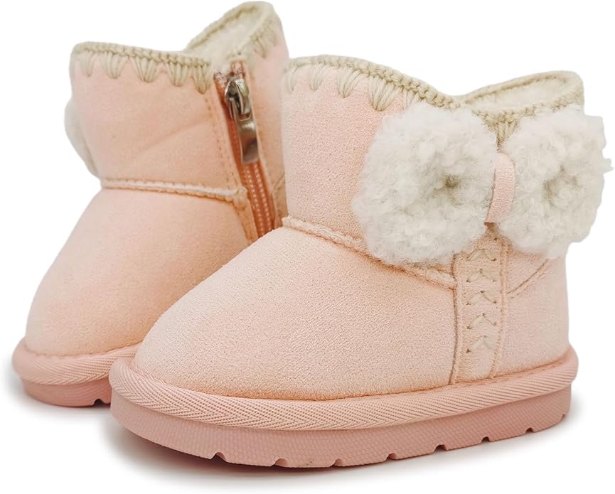 Baby Boots Winter Snow Booties Infant Boys Girls Outdoor Warm Shoes for Cold Weather 6 9 12 15 18 24 Months