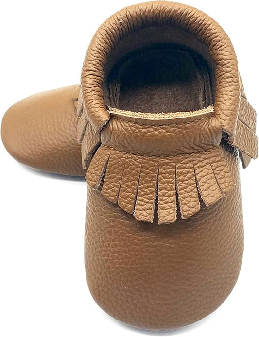 OWLOWLA Baby Moccasins Soft Sole Leather Baby Shoes Infant Toddler Pre-Walker Shoes Baby Boy Girl