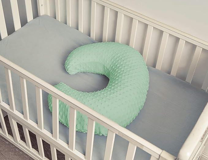 Nursing Pillow with Nursing Pillow Cover Set for Breastfeeding Moms, Ultra-Soft Nursing Pillows for Infant Newborn Baby Boy Girl (Green)