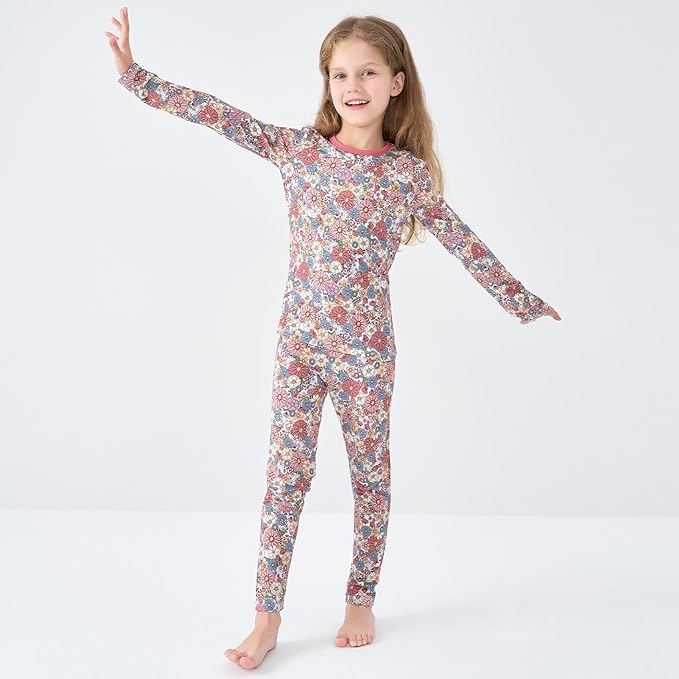 pureborn Baby Toddler Kids Viscose from Bamboo Pajamas Set Pjs 2pcs 18M-8Y