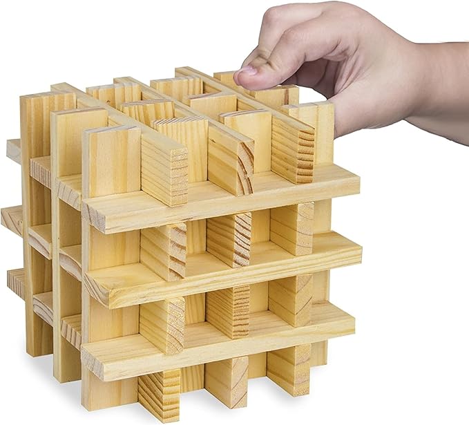 Imagination Generation Constructables! Pine Wood Building Planks, 150 Pieces - Educational Tinker Toys for Kids & Teens - STEM Stacking Blocks for Boys & Girls - Wooden Playset for Learning