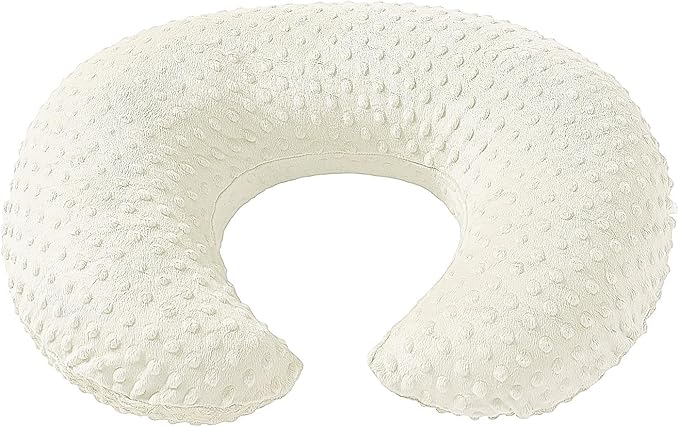 Nursing Pillow and Positioner Breastfeeding and Bottle Feeding, Propping Baby, Tummy Time, Sitting Support, with Removable Dots Cover, for Baby Boy Baby Girl（Pristine）