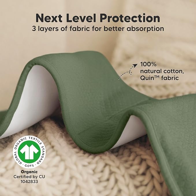 KeaBabies 5-Pack Organic Burp Cloths Baby Girl, Boy - Extra Large, Absorbent Baby Burp Cloths, Soft Burping Cloths for Babies, Newborn Burp Clothes, Cotton Burp Rags, Thick Burp Cloth (Palms/Quin)