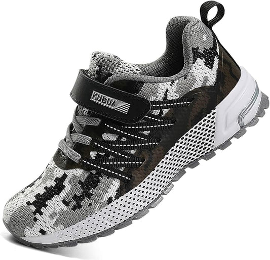 KUBUA Kids Sneakers for Boys Girls Running Tennis Shoes Lightweight Breathable Sport Athletic