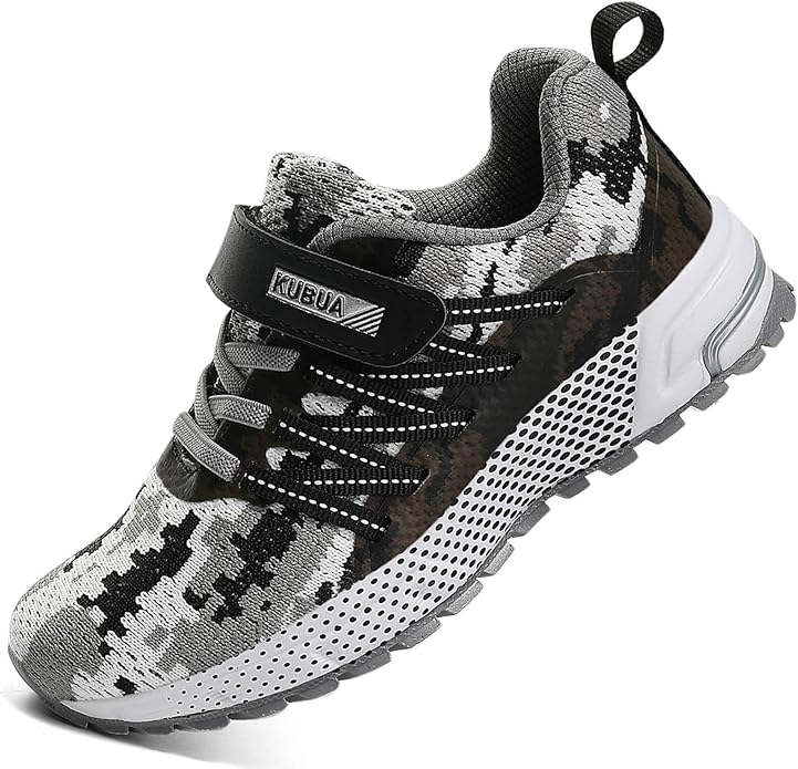 KUBUA Kids Sneakers for Boys Girls Running Tennis Shoes Lightweight Breathable Sport Athletic