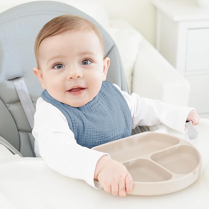 100% Cotton Muslin Baby Bibs 10-Pack Baby Drool Bibs for Unisex Baby Toddlers Infant Newborns Drooling and Teething