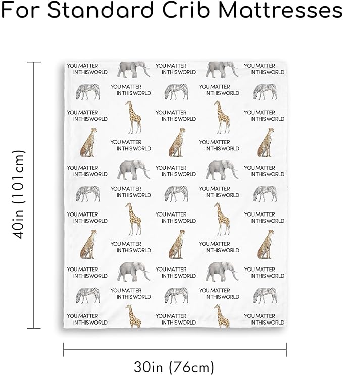 Minky Baby Blanket for Boys, Soft Plush Receiving for Newborns - Leopard 30x40 Inches