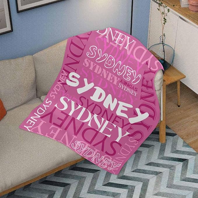 InterestPrint Custom Blanket for Girls Boys with Name Colorful Personalized Blankets for Kids Custom Blanket with Name Personalized Baby-Items on Baby-Shower Christmas