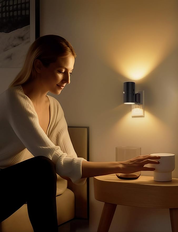 L LOHAS LED Motion Sensor Night Light Plug in, 2 Pack, Motion Activated Night Light, 0-100LM Dimmable, 3000K Soft White, Motion Sensor Light Indoor for Bathroom Hallway Bedroom Stairway Kids Elderly