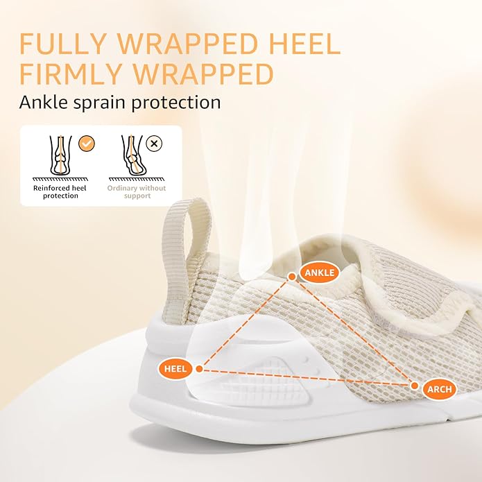 Baby Boys Girls First Walking Shoes Wide Toe Box Infant Sneakers Lightweight Breathable Slip On Barefoot Shoes