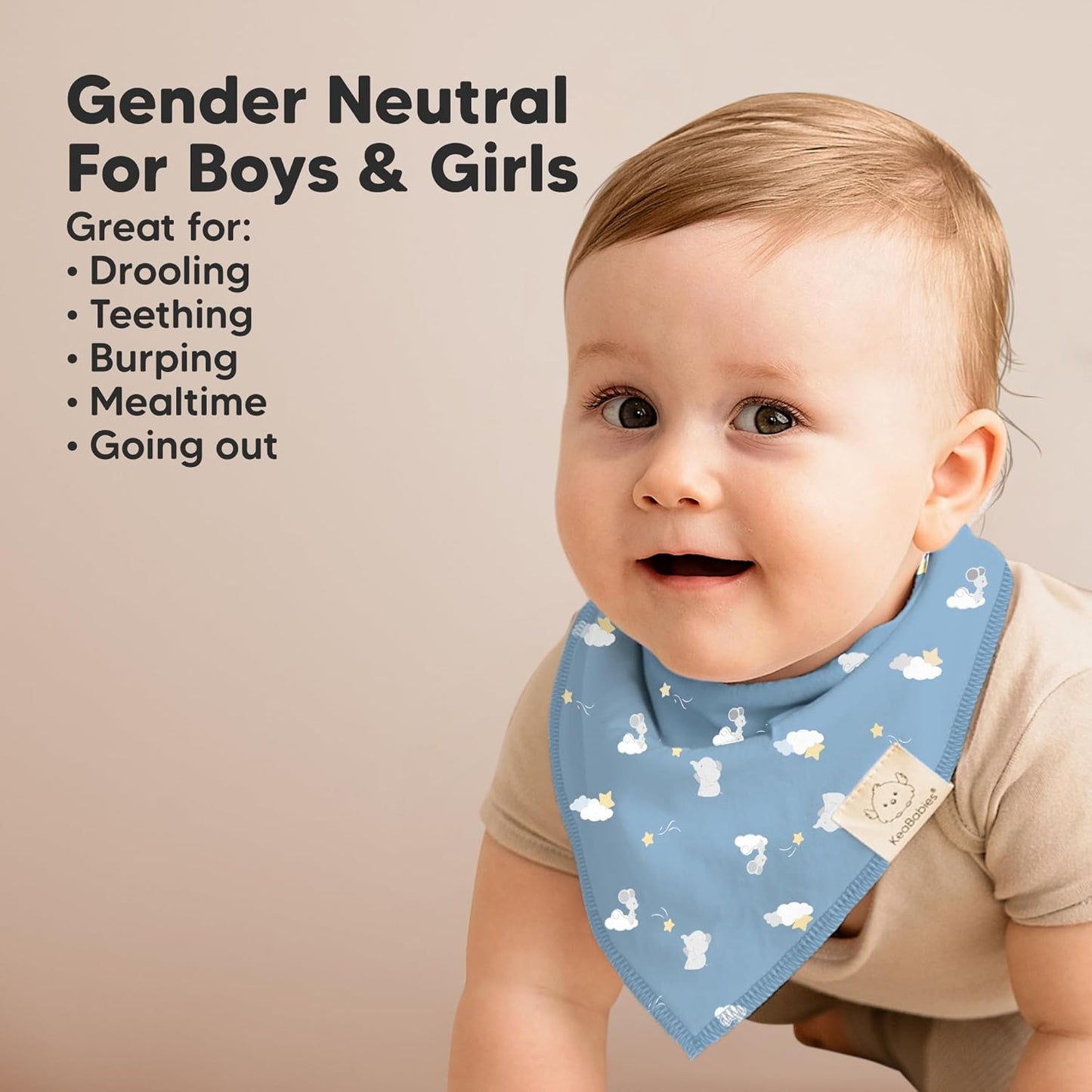 8-Pack Organic Baby Bandana Bibs for Girls - Super Absorbent Triangle Baby Bibs for Drooling and Teething Infant, 100% Cotton Extra Soft for Newborn, Infant 0-36 Months (Dreamers)