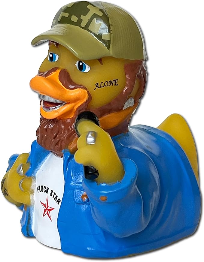 CelebriDucks - Coast Alone - Flock Star - Floating Rubber Ducks - Collectible Bath Toy Gift for Kids & Adults of All Ages