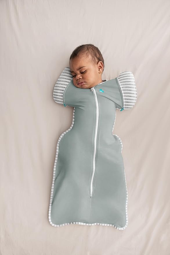 Love to Dream Swaddle Up Transition Swaddle, Patented Zip-Off Wings, Gently Help Baby Transition from Being Swaddled to Arms Free When Showing Signs of Rolling, 1.0 TOG, 13-19 lbs, Deep Olive