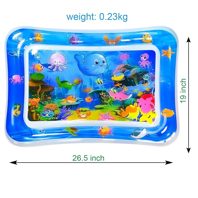 ZHUYNXIR Water mat Infant Toys, Water mat Baby, Inflatable Play Mat Water Cushion Baby Toys, Fun Early Development Activity Play Center for Newborn (27.5x20 in)