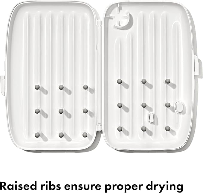 OXO Tot Travel Size Drying Rack with Bottle Brush- Gray