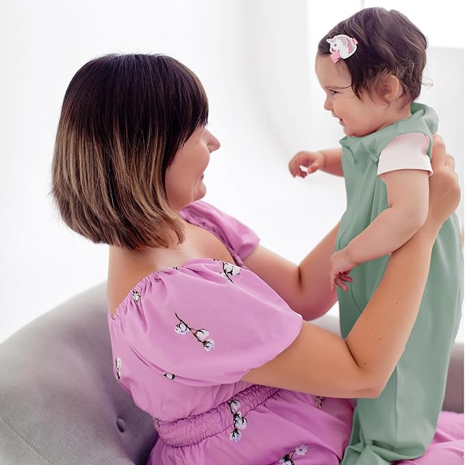 Mama Cheetah Baby Sleep Sack 0.5 TOG, Organic Cotton Baby Wearable Blanket with Two-Way Zipper, Swaddle Transition Baby Sleeping Bag for Newborn Infant Toddler Boy Girl, 0-6 Months