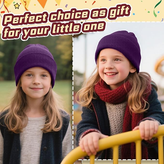 ZOORON Toddler Beanie Baby Beanies for Boys Girls Kids Winter Hats Children Knit Warm Caps 0-12years