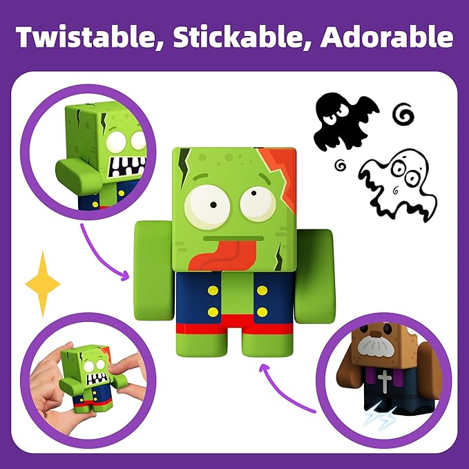 GobiDex 8PCS Magnetic Figures Playset Rotatable Monster & Character Toys for Kids, Toddlers Quiet Sensory Play, Preschool STEM Gift Compatible with Magnet Blocks