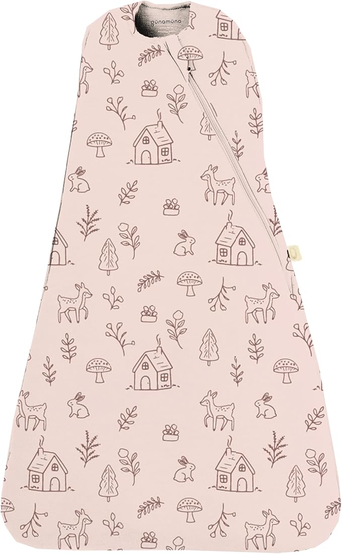 GUNAMUNA Swaddle Wrap for Newborns – Arms In or Out, Easy Diaper Changes with WONDERZiP, Soft Sleep Sack, 2.5 TOG