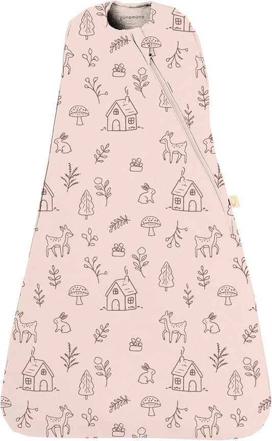 GUNAMUNA Swaddle Wrap for Newborns – Arms In or Out, Easy Diaper Changes with WONDERZiP, Soft Sleep Sack, 2.5 TOG
