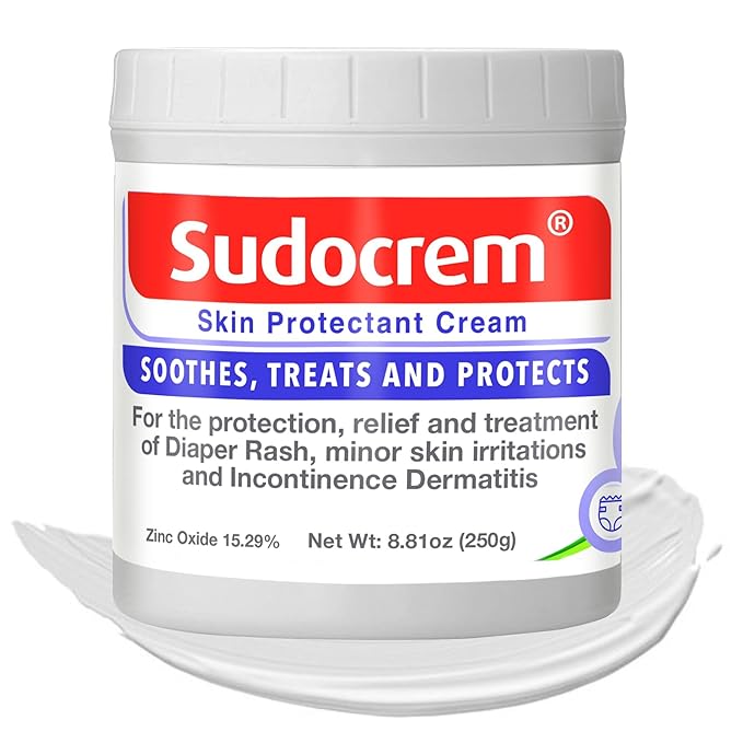 Sudocrem Diaper Rash Cream for Baby's Skin, Triple Action Diaper Rash Paste that Soothes, Treats and Protects, 15.29% Zinc Oxide Cream - 8.8oz (250g)