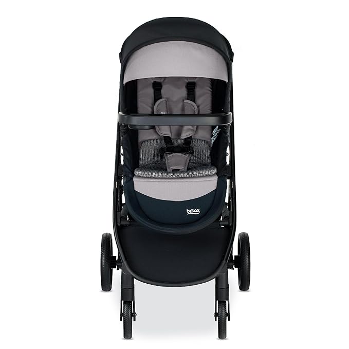 Britax Brook+ Modular Baby Stroller, Ultra-Lightweight Infant and Toddler Stroller with SafeWash Insert and 4 Ways to Stroll, Graphite Onyx