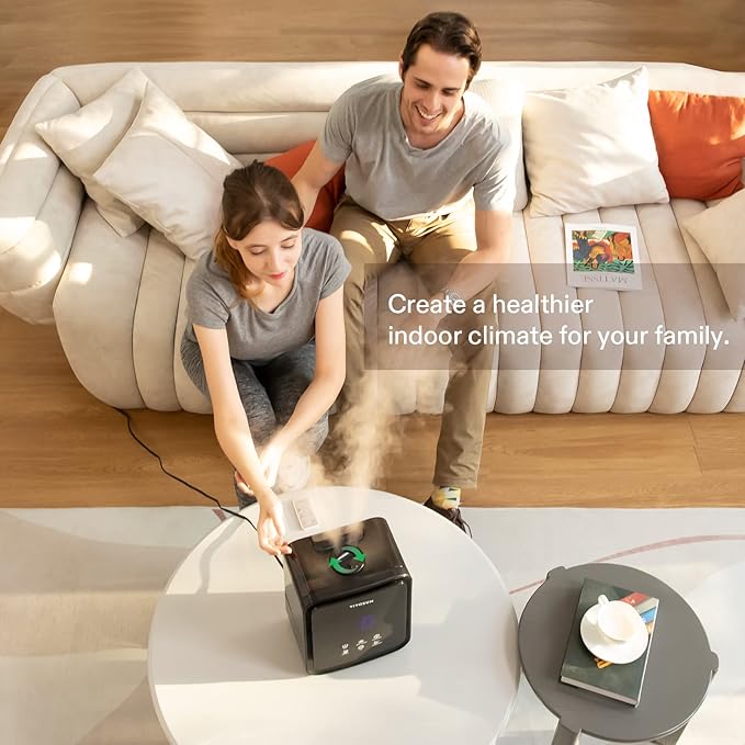 VIVOSUN 4.5L 2-in-1 Cool & Warm Mist Ultrasonic Humidifier with Essential Oil Box & Remote Control for Bedrooms, Offices, Plants, Babies, Dryness, and Skincare