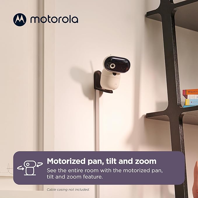 Motorola Nursery WiFi Video Baby Monitor with Camera and Audio, 5" Screen, HD PIP1510 Connect, 1000ft Range, Wall Mount, 2-Way Audio, Lullabies, Temperature Sensor, Zoom, Tilt