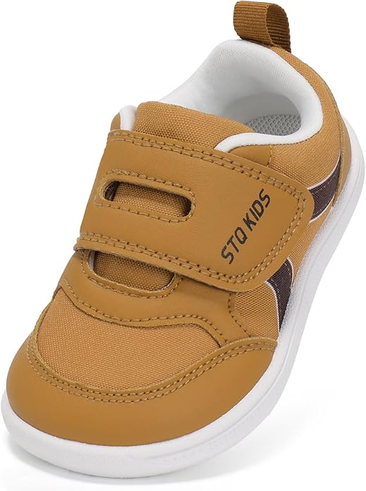 Toddler Wide Toe Box Barefoot Shoes Boys Girls Sneakers Kids Tennis Shoes Preschool Non Slip Lightweight Comfortable First Walking Shoes Running Outdoor Activities