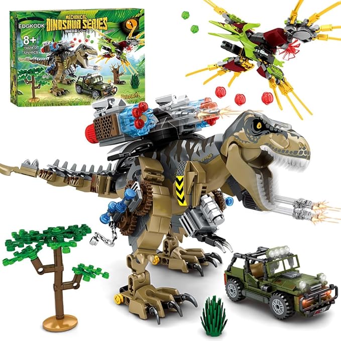 Mesiondy Building Blocks Toys Set 725 Pcs for Age 8 9 10 11 12 13 14 Years, Dinosaur Park World,Birthday Gifts for Boys and Girls……