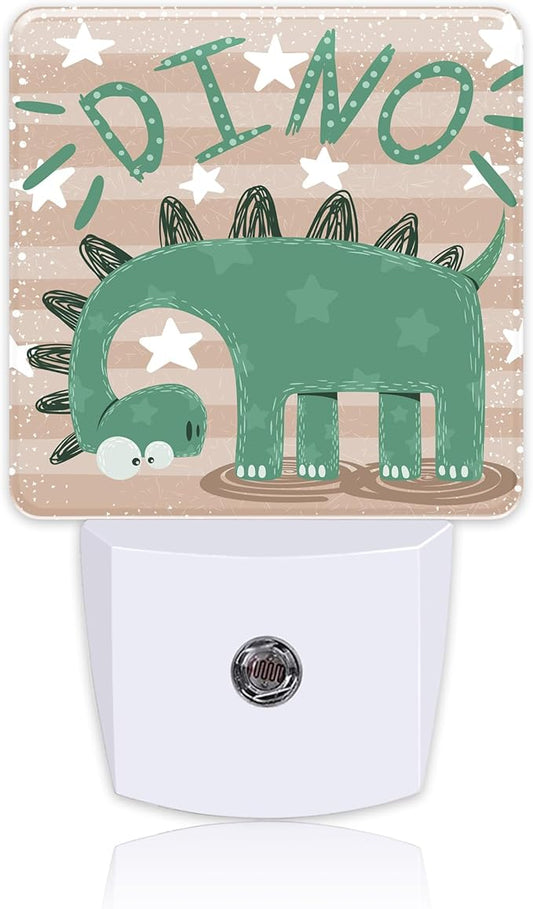 Night Light for Kids Girls Boys, Cute and Funny Dinosaur LED Night Light Plug into Wall with Dusk to Dawn Sensor for Room Decor, Hallway, Kitchen, Bathroom, Nursery, Stairs