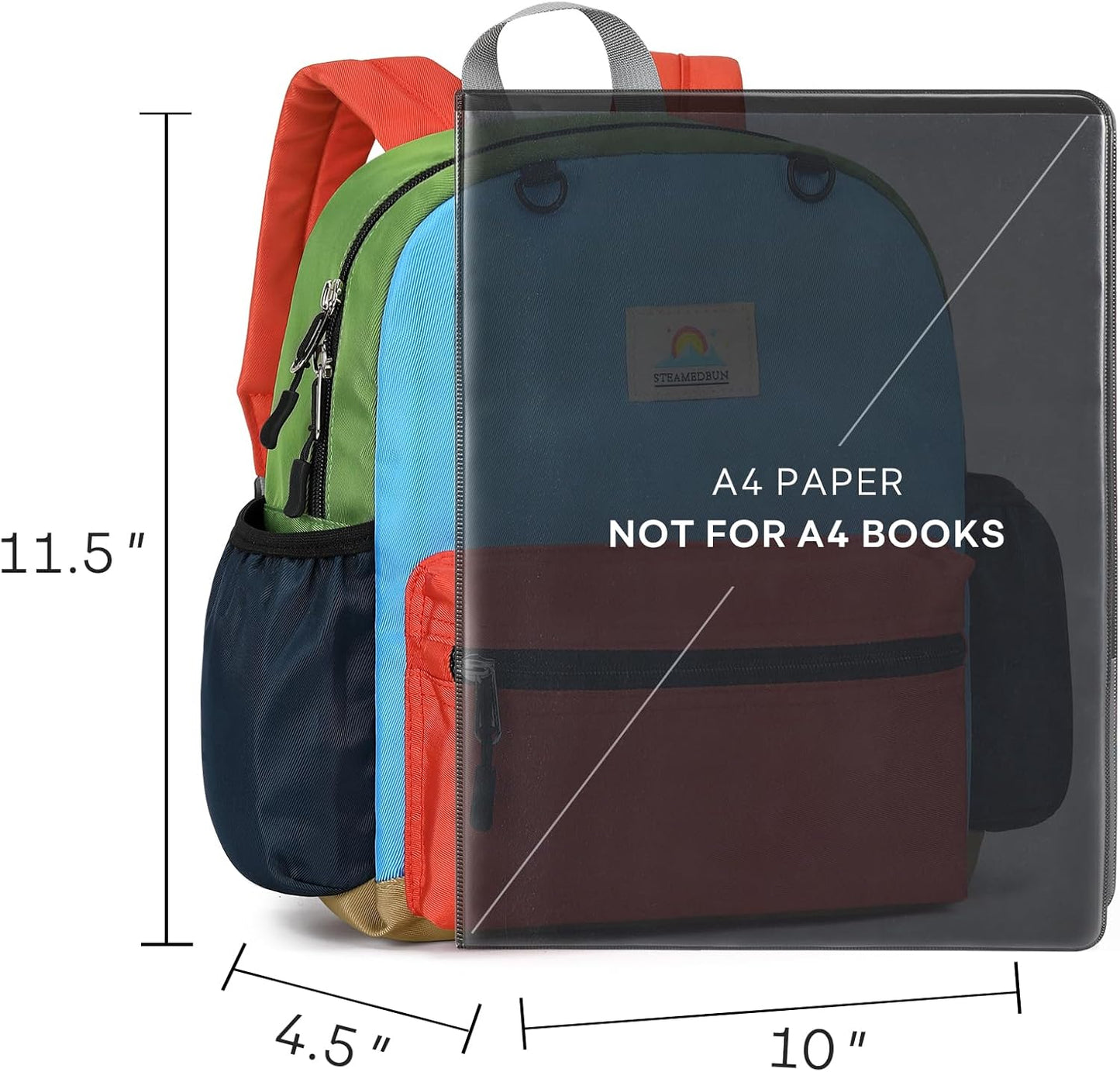 STEAMEDBUN Toddler Backpack for Boys 2-4: Preschool Kindergarten Backpacks - 12 inch Daycare Backpack