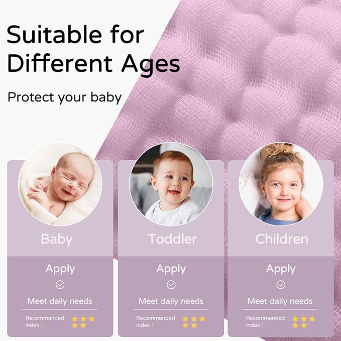 Yoofoss Hooded Baby Towels for Newborn 2 Pack 100% Muslin Organic Cotton Baby Bath Towel with Hood for Babies, Infant, Toddler and Kids, 32x32Inch, Soft and Absorbent Newborn Essential, Butterfly