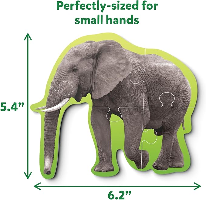 Skillmatics Step by Step Puzzles - 40 Piece Jigsaw & Toddler Puzzle, Montessori Educational Toy for Boys & Girls, Wild Animals, Travel Friendly, Gifts for Kids Ages 3, 4, 5 and Up