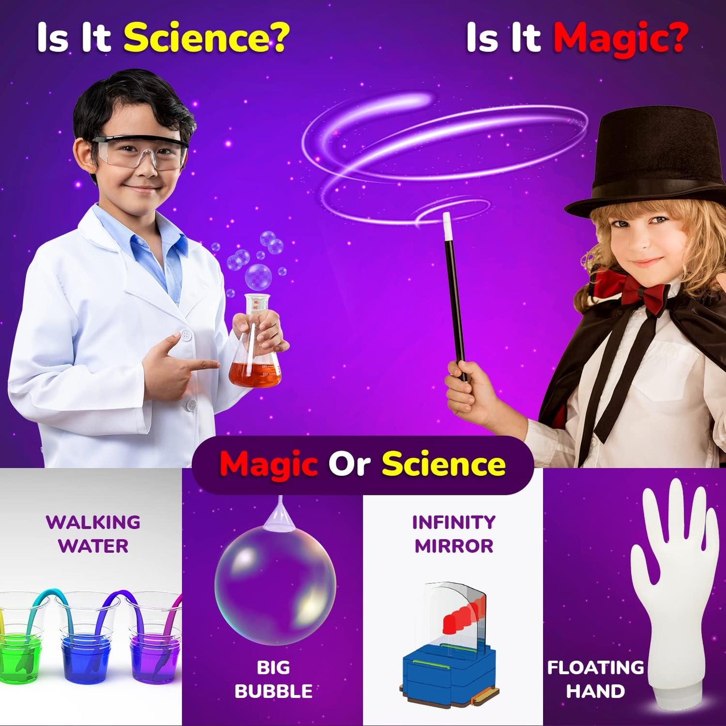 Smartivity Magic Science Kit for Kids Ages 4, 5, 6, 7, 8 Years | 50+ Amazing Science Experiments I Birthday Gifts for Boys & Girls | I Educational Toy for Kids Age 4-8 Years Old