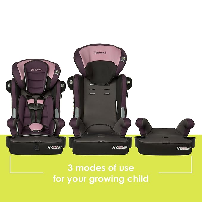 Baby Trend Hybrid SI 3-in-1 Combination Booster Car Seat with Side Impact Protection, Dash Orchid