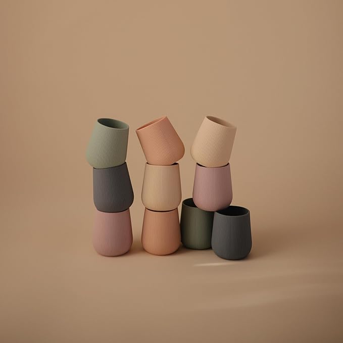 mushie Silicone Baby Starter Training Cup | 6 Months+ (Shifting Sand)