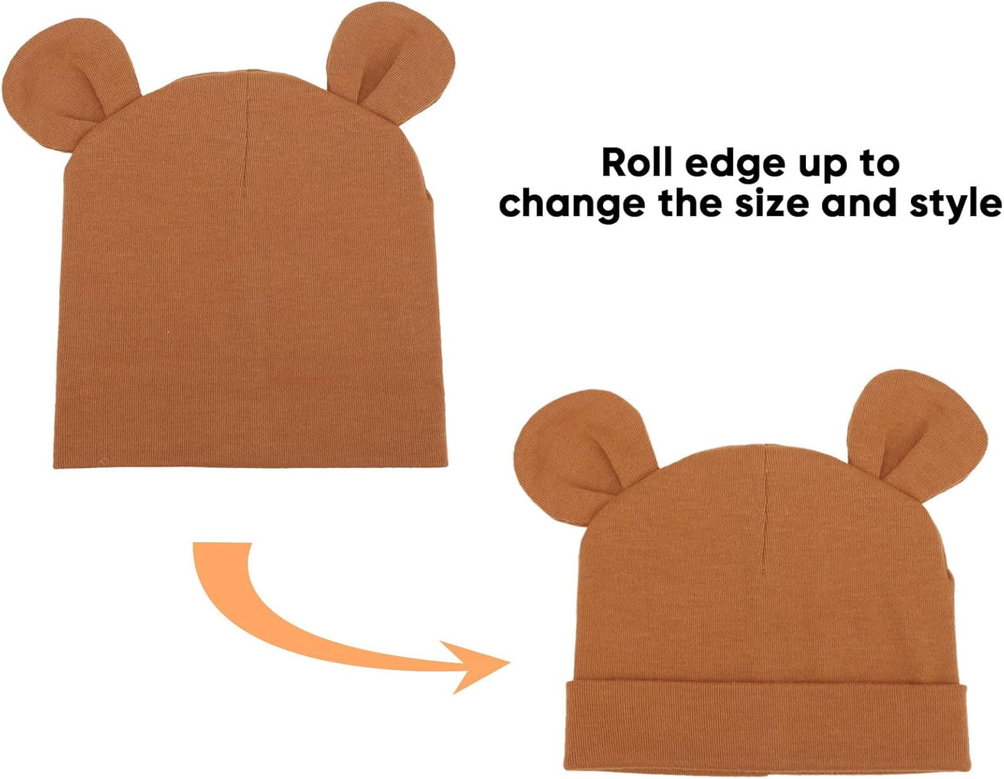 DRESHOW BQUBO 4 Pieces Baby Beanie Newborn Toddler Soft Cute Knit Hat Hospital Hats for Baby Boys Infant Cap Beanies